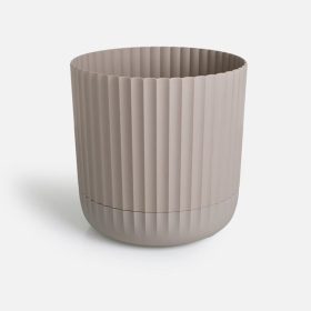   Műanyag Virágcserép Beépített Alátéttel, Bézs Ø20x19,5cm - 4,6L