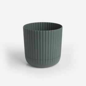   Műanyag virágcserép beépített alátéttel, Khaki, Ø13x13cm, 1,3L