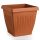 Négyzet alakú műanyag virágcserép, terrakotta - 40x40x36cm - 34,7L
