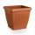 Négyzet alakú műanyag virágcserép, terrakotta - 32x32x30cm, 18.5L