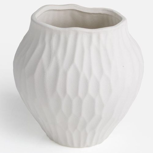 Kancsó Formájú Kerámia Kaspó, Törtfehér Ø20x19,5cm - 3,5L