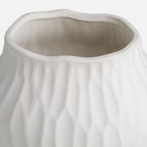 Kancsó Formájú Kerámia Kaspó, Törtfehér Ø20x19,5cm - 3,5L