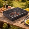 Hordozható és összecsukható asztali faszenes grill, 35,5x27 cm