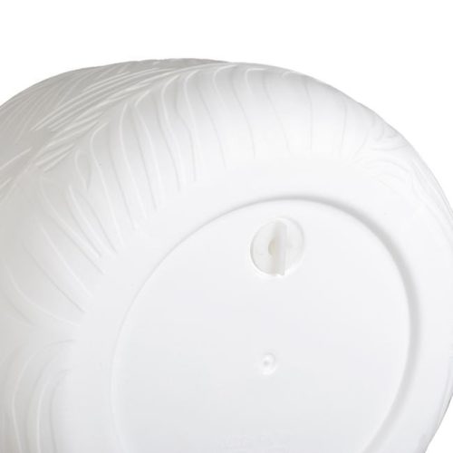 Fehér Mintás Műanyag Virágcserép Beépített Alátéttel - Ø24,7x21cm, 3L