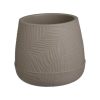 Mokka Színű Műanyag Virágcserép Mintázattal és Beépített Alátéttel Ø21,1x18cm - 2L