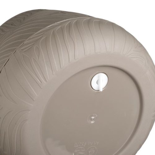 Mokka Színű Műanyag Virágcserép Mintázattal és Beépített Alátéttel Ø21,1x18cm - 2L