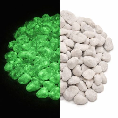 Világító Dekorkövek - Fehér, Glow in the Dark Hatású 1-2cm - 550g