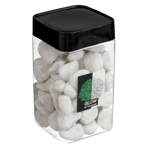 Világító Dekorkövek - Fehér, Glow in the Dark Hatású 1-2cm - 550g