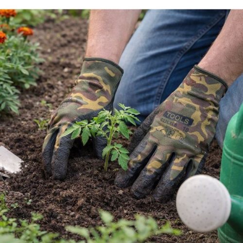 Latex Kerti Kesztyű Terepmintás - 10-es méret