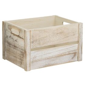 Antikolt Fehér Dekoratív Faláda 35x25x21cm