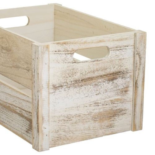 Antikolt Fehér Dekoratív Faláda 35x25x21cm