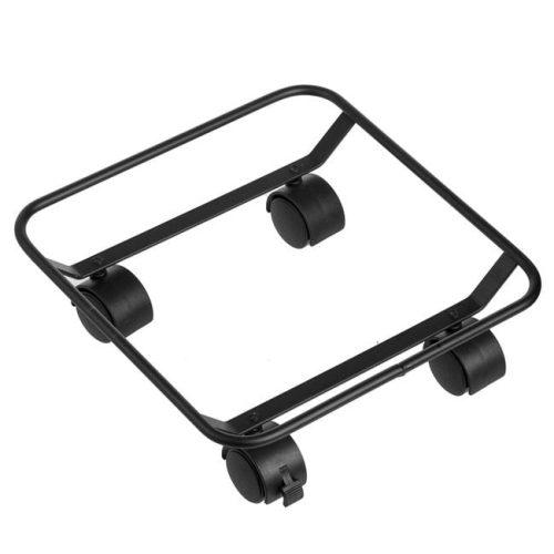 Fém Virágtartó Gurulós Alátét Fékezhető Kerekekkel, 26x26x8,5 cm