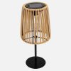 Szolár Asztali Lámpa Rattan Búrával, Ø14x31cm