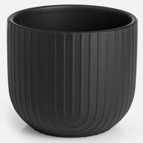 Fekete Kerámia Kaspó - 20x17 cm - 3,7L