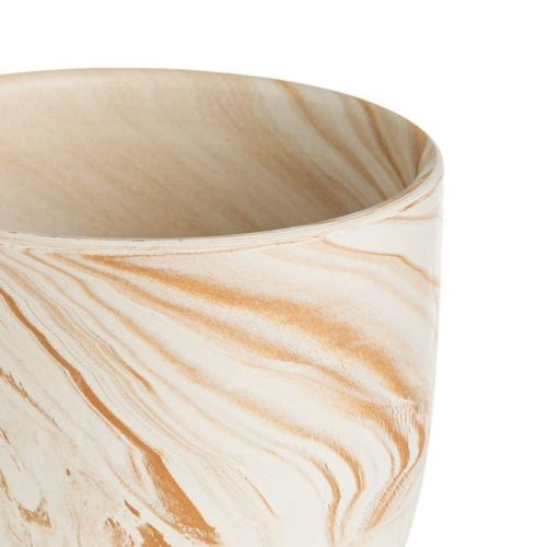 Karamell Kerámia Kaspó Mintával Ø14x13.5cm - 1.5L