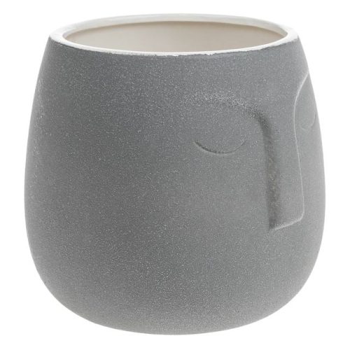 Arc Mintás Szürke Kerámia Kaspó - Ø14.8x14cm, 1.7L