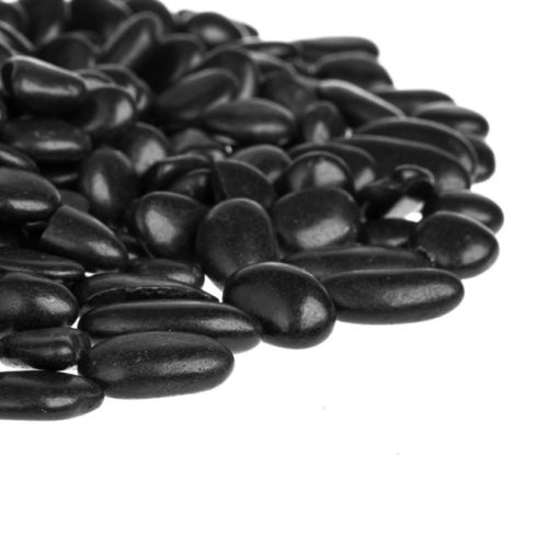 Fényes Fekete Dekorációs Kövek 15-25mm - 1kg