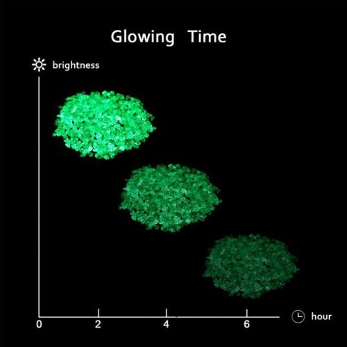 Sötétben világító fehér dekorhomok és kavics, 5-8 mm - 550g