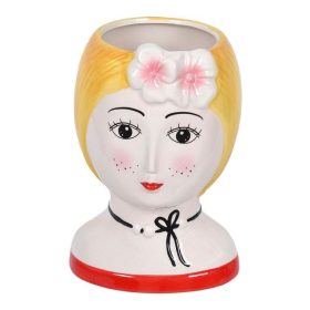 Szőke lány büszt váza és kaspó - 22 cm