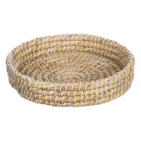 Kerek Fonott Szalma Tálca Natúr Színben Ø27x6cm