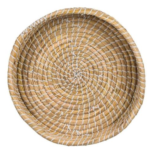 Kerek Fonott Szalmatálca Natúr Színben Ø32x7cm