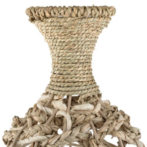 Dekoratív font szalmaváza, Ø14x35.5 cm