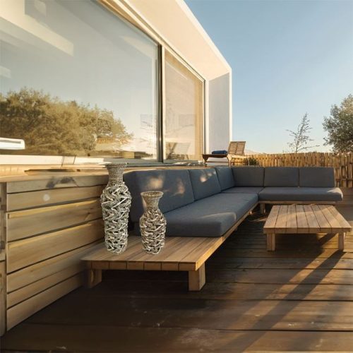 Fonott dekoratív váza, Ø18x52cm