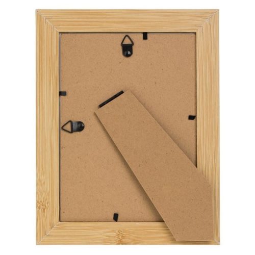 Természetes Fa Képkeret Juta Díszítéssel 13x18cm