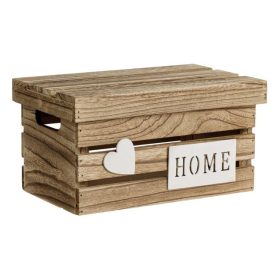 Home Szíves Natúr Fa Dekoláda Fedéllel 28x17x15cm