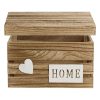 Home Szíves Natúr Fa Dekoláda Fedéllel 28x17x15cm