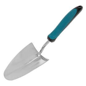   Rozsdamentes Acél Kerti Lapát PP Markolattal, Fekete/Kék, 36 cm