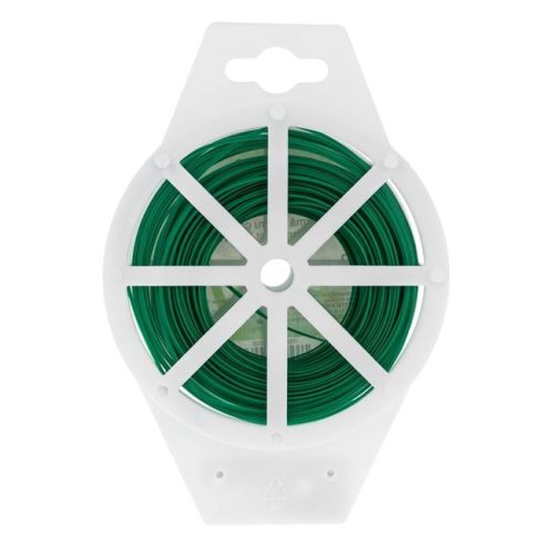 Műanyaggal bevont kerti kötözőhuzal, zöld, 50m