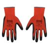 Piros-Fekete Latex Bevonatú Kerti Kesztyű, 10-es méret