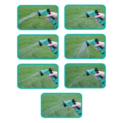 Nyújtható kerti locsolócső 5m-15m, 7 funkciós szórófejjel