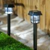 Fekete szolárlámpa, 24 cm