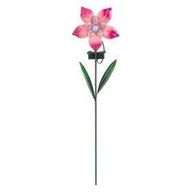   Virág Alakú Szolár Kerti Dekoráció 1 Meleg Fehér LED-del - 46cm