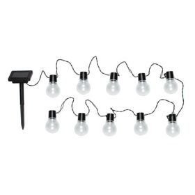   Kültéri és Beltéri Szolár Fényfüzér - Meleg Fehér Műanyag Izzókkal, 3.8m - 10db