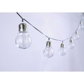 Napelemes Kültéri Fényfüzér 10 Izzóval - 3,8m