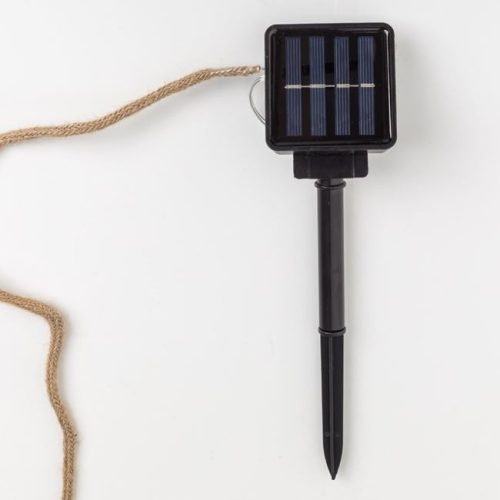 Kültéri és Beltéri Szolár Fényfüzér Műanyag Izzókkal - Meleg Fehér, 4.7m, 10 db