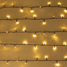   Szolár Fényfüzér 200 LED-del, Több Funkcióval, 9,95 m - Meleg Fehér