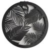 Fekete Fém Szolár Fali Dekoráció Trópusi Levél Mintával Ø40cm