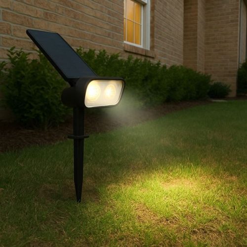 Szolár kerti reflektor leszúrható tartóval, 22 cm