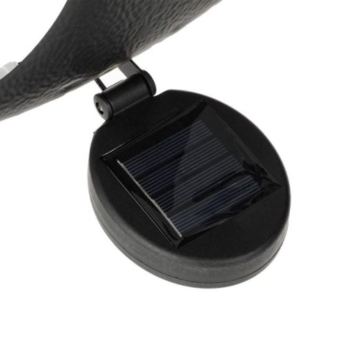 Napelemes Fém Fali Dekoráció - Fekete Életfa Madarakkal Ø40cm