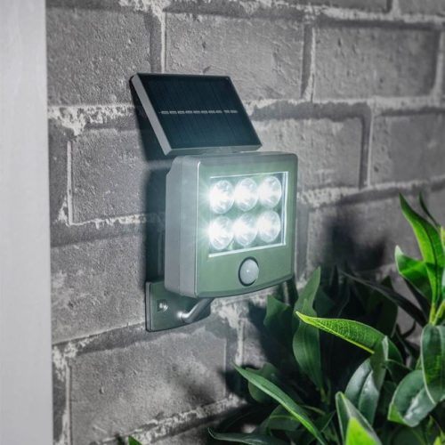 Napelemes Fali Lámpa Mozgásérzékelős LED-del