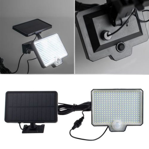 Kültéri Szolár LED Reflektor Mozgásérzékelővel, 500 Lm, 4 Funkció, 14x3x11,5 cm