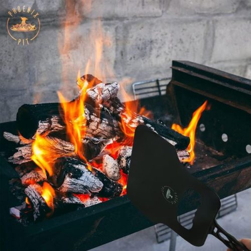 Fekete Műanyag Legyező Grillezéshez, 32x21 cm