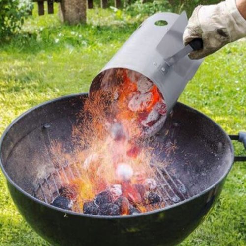 Horganyzott Acél Grillgyújtó Kémény - 2 kg