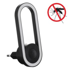   2 az 1-ben Éjszakai Fény és Ultrahangos Rovarriasztó, Ovális, Fekete, 0.5W - Meleg Fehér