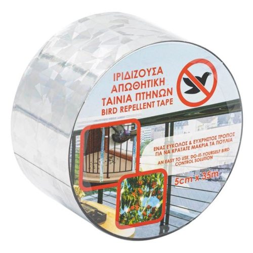 Irizáló madárriasztó szalag, 35 m x 5 cm