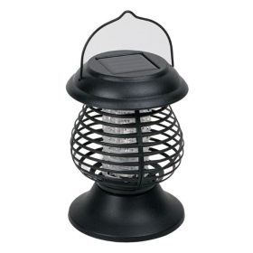   Szolár Asztali Lámpa és Rovarcsapda 2 az 1-ben, LED, Fekete, Ø13.5x16cm